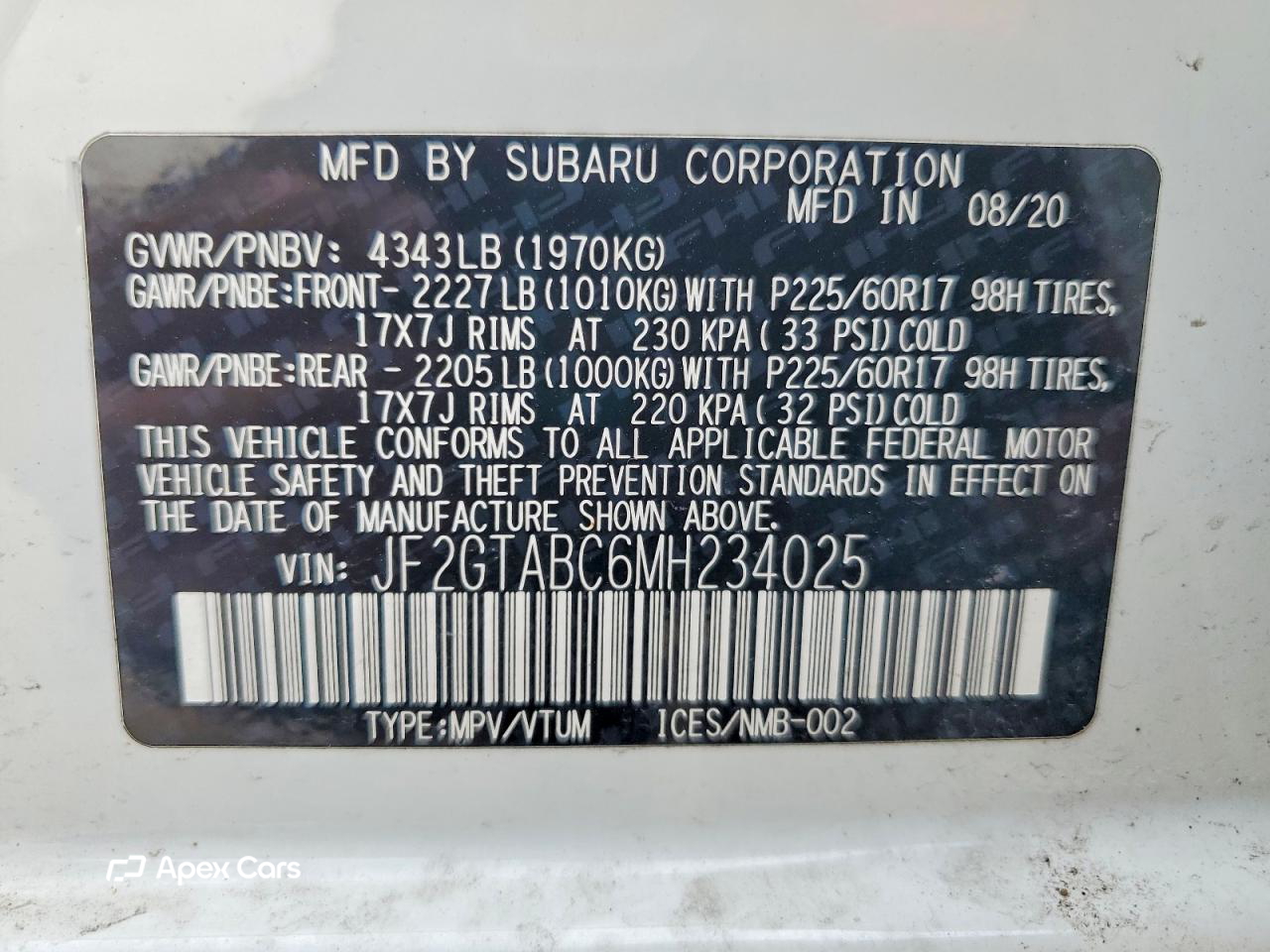 Subaru XV 2021