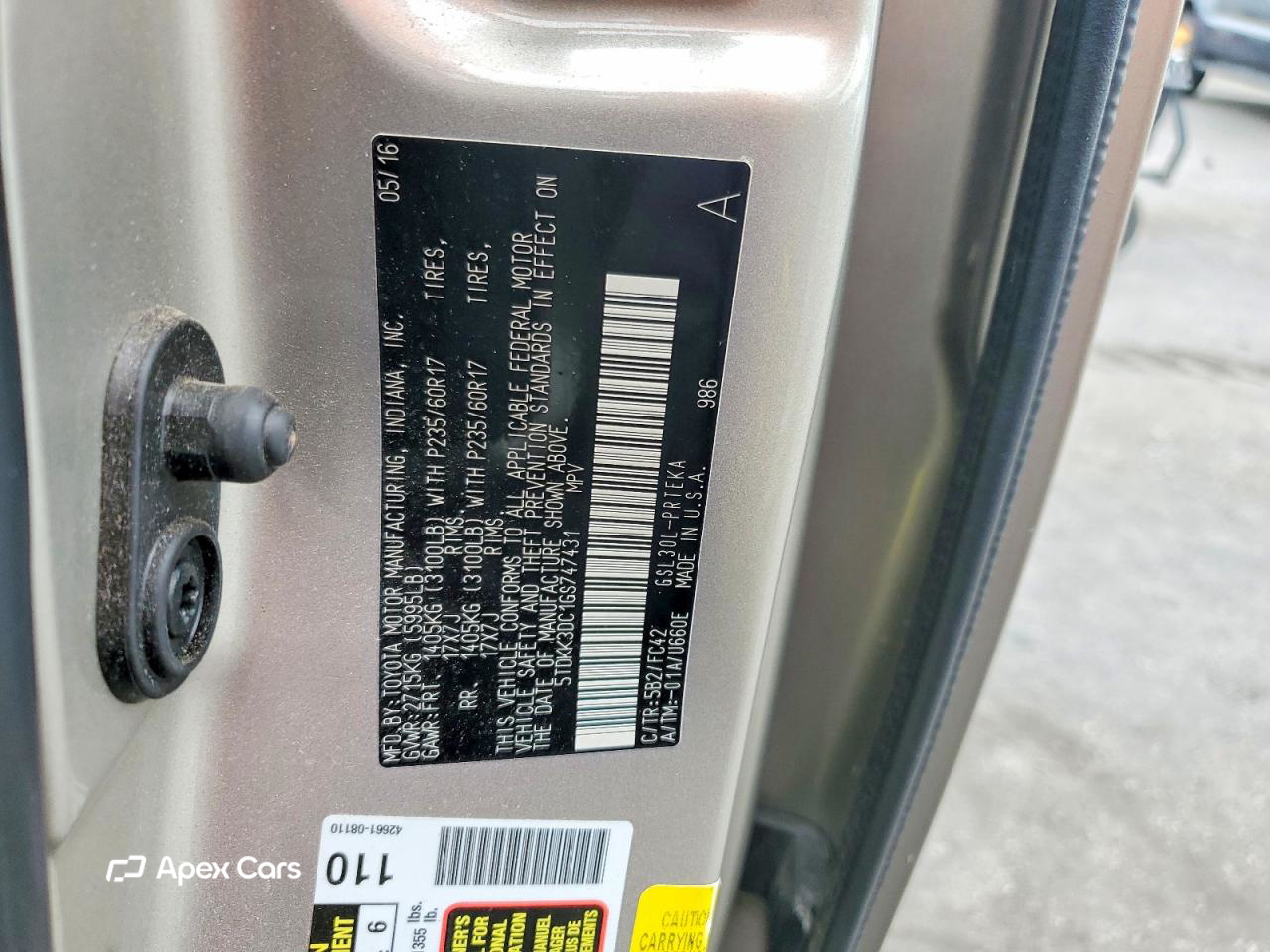 Toyota Sienna 2016