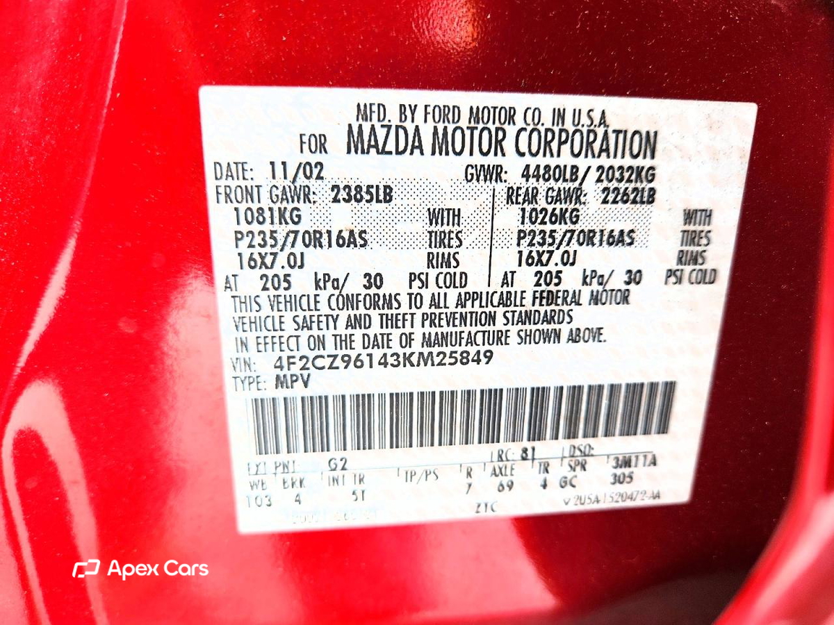 Mazda Tribute 2003