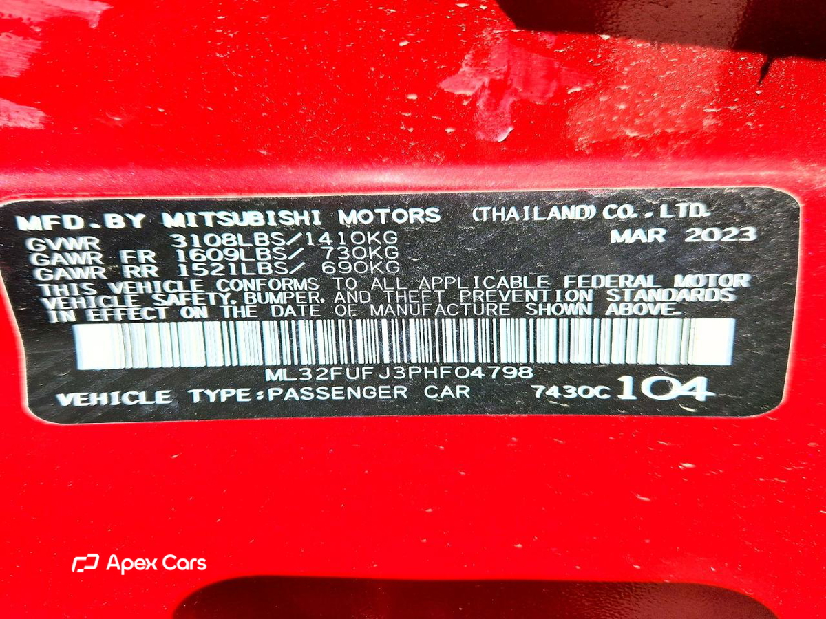 Mitsubishi Mirage 2023