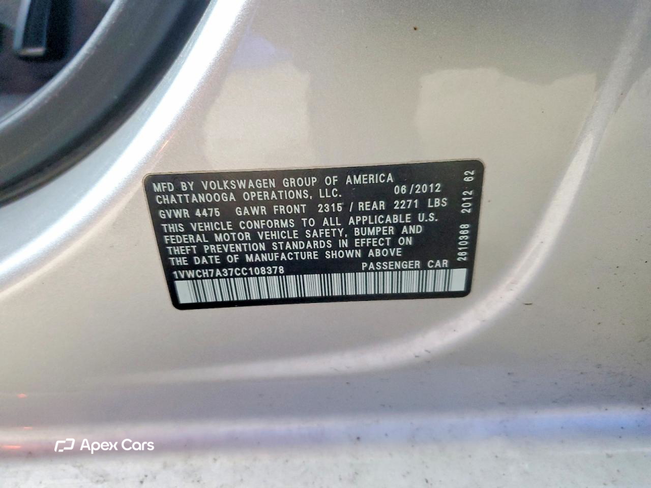 Volkswagen Passat 2012
