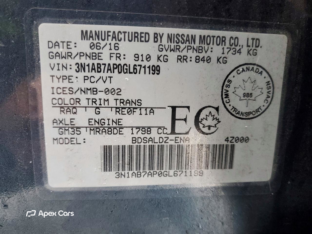 Nissan Sentra 2016