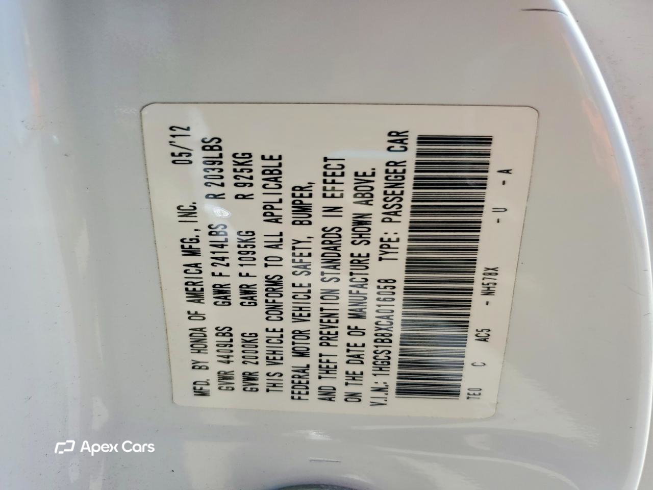Honda Accord 2012