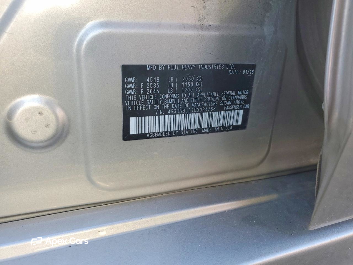 Subaru Legacy 2016