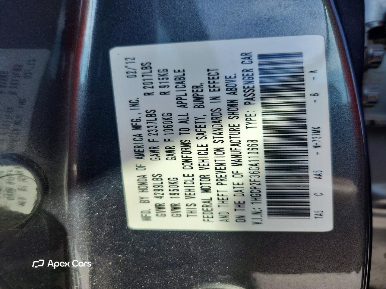 Honda Accord 2012