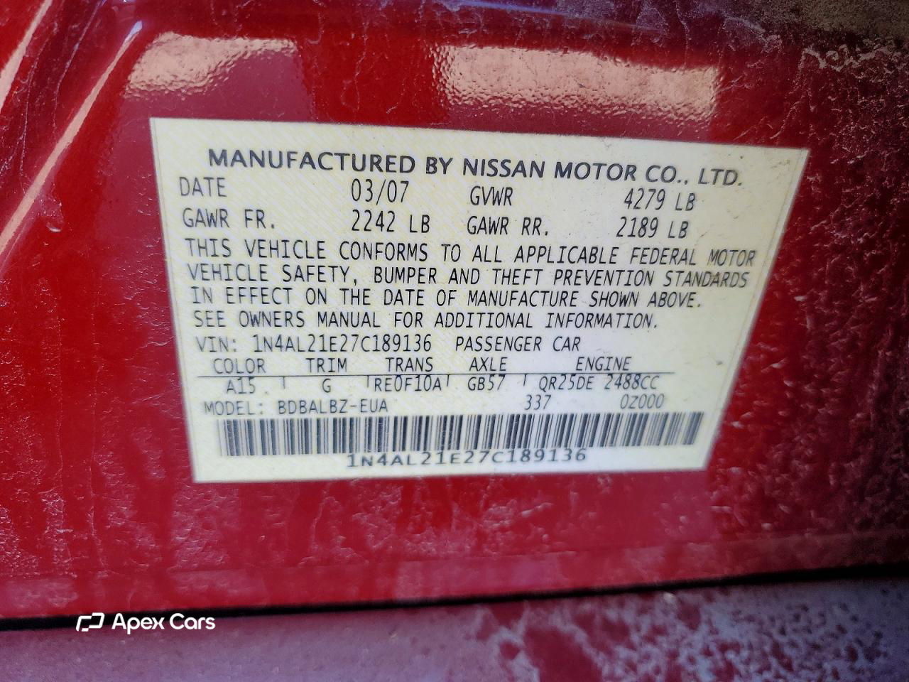 Nissan Altima 2007