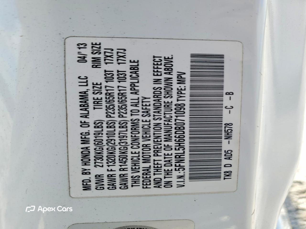 Honda Odyssey 2013
