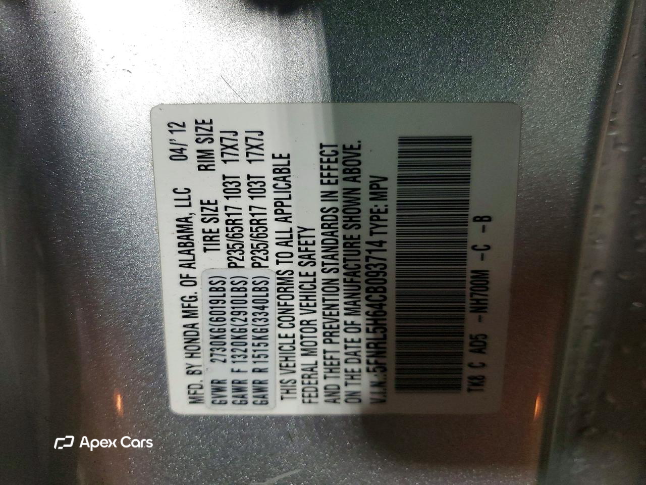 Honda Odyssey 2012