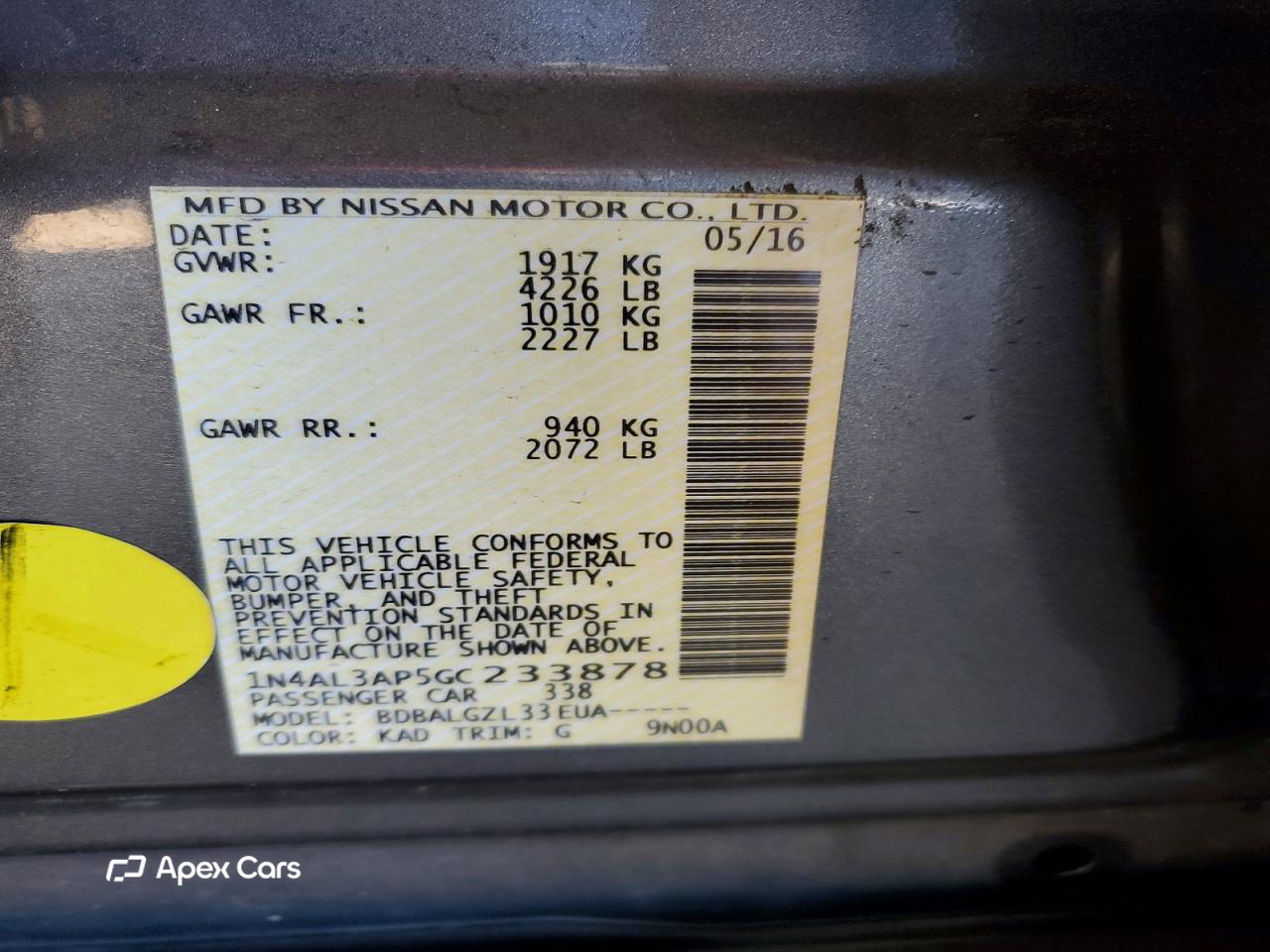 Nissan Altima 2016