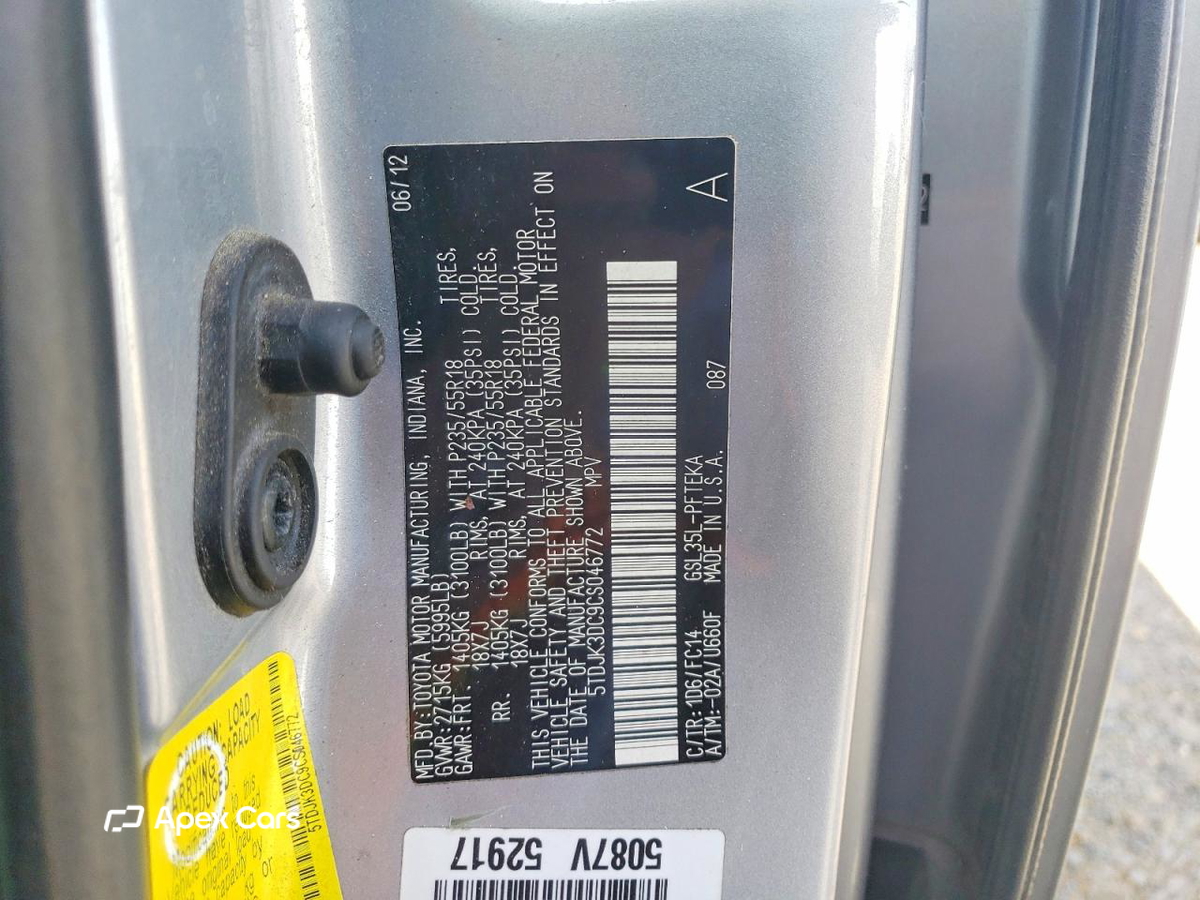 Toyota Sienna 2012