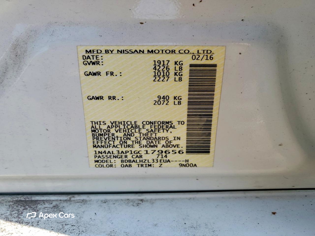 Nissan Altima 2016