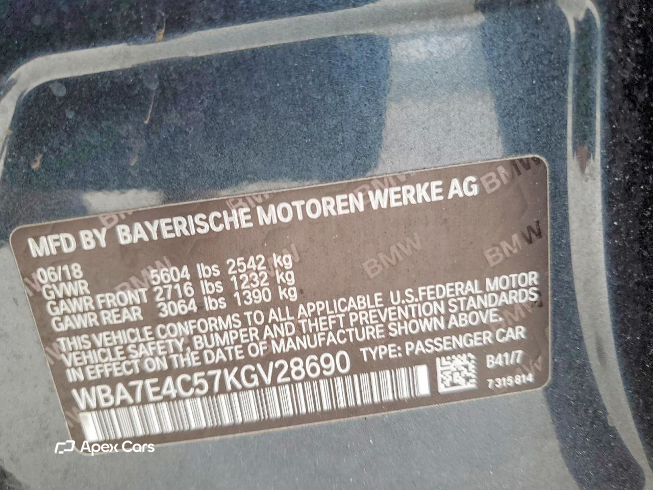 BMW Series 7 2019