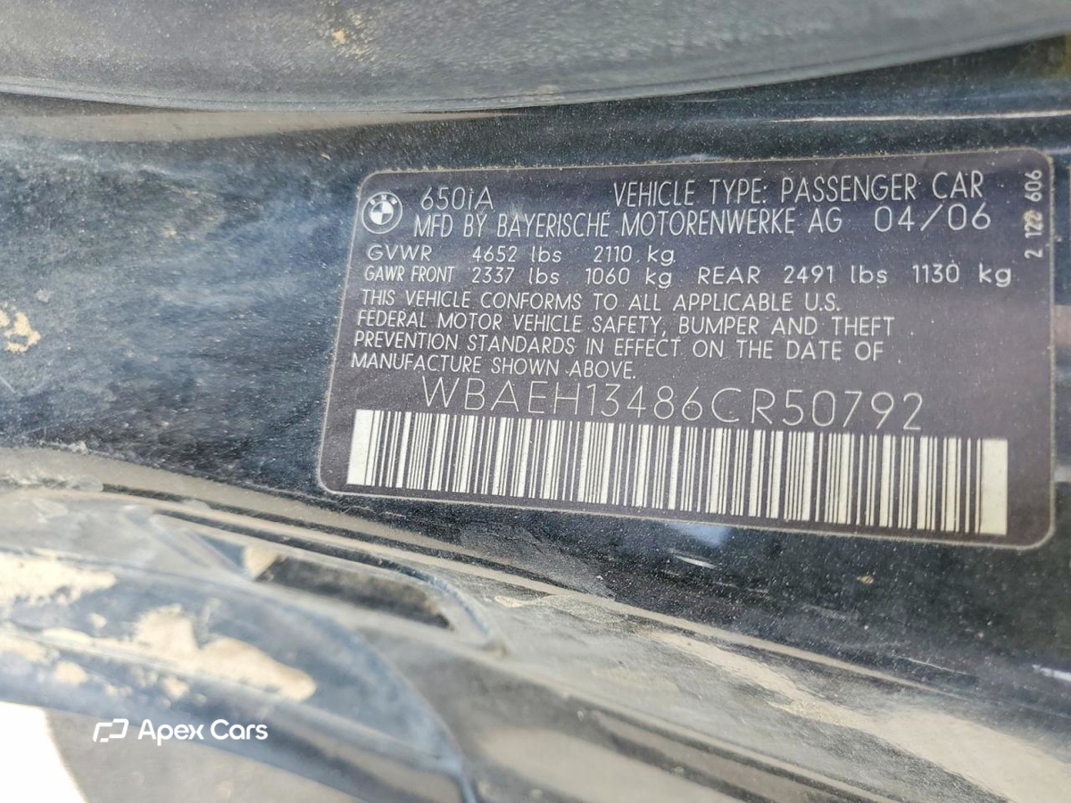 BMW Series 6 2006