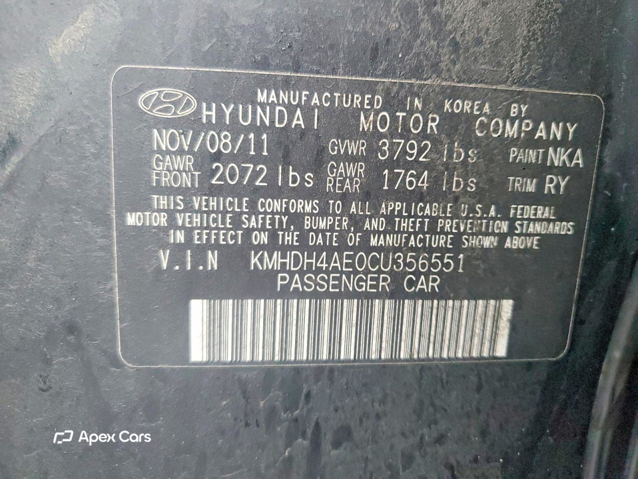 Hyundai Elantra 2012