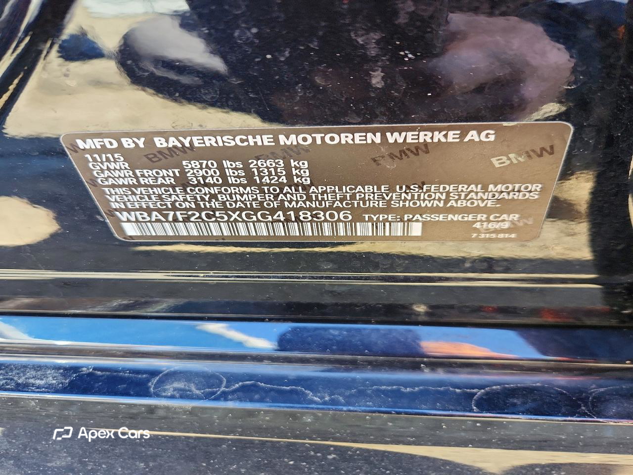 BMW Series 7 2016