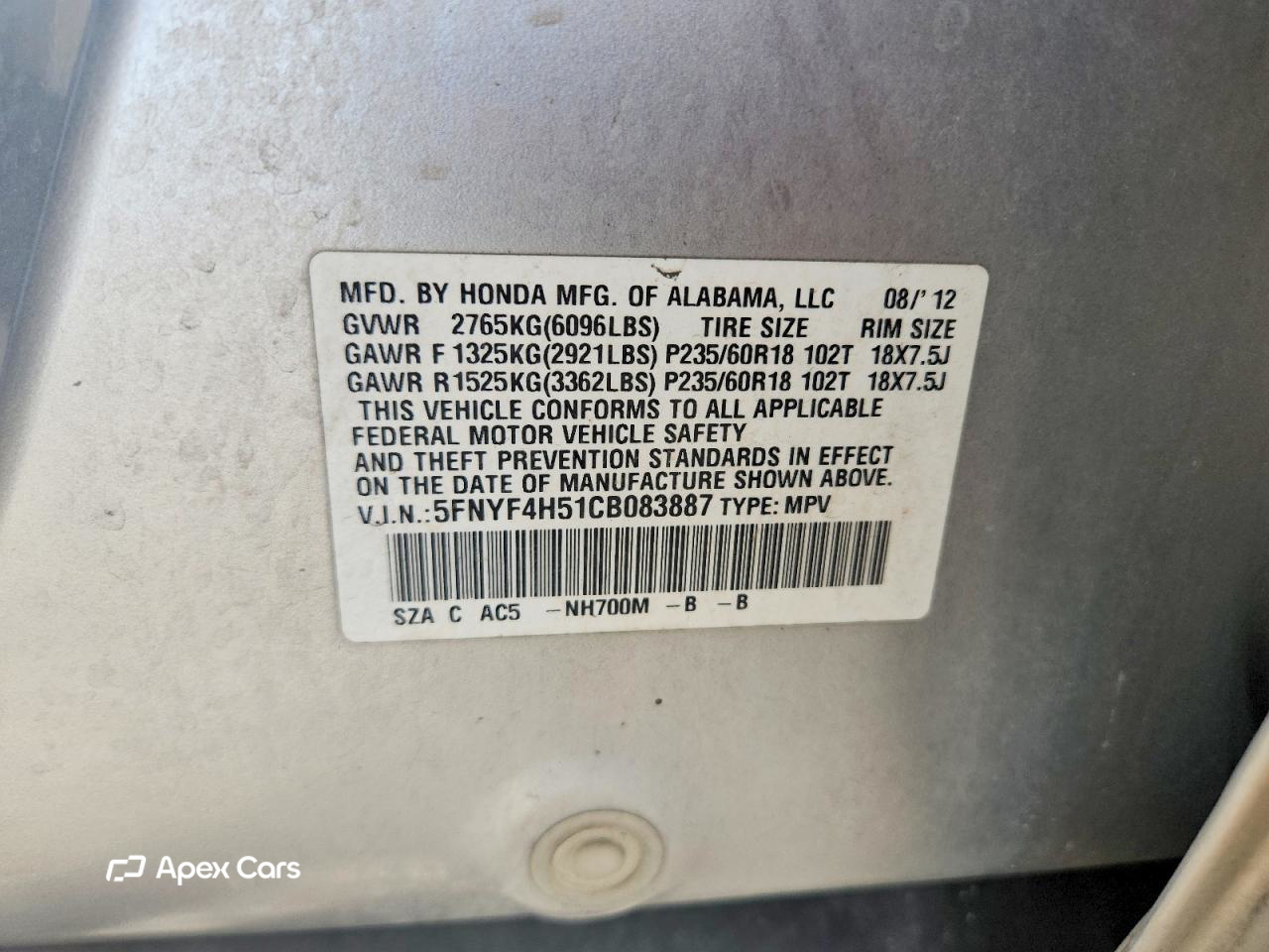 Honda Pilot 2012