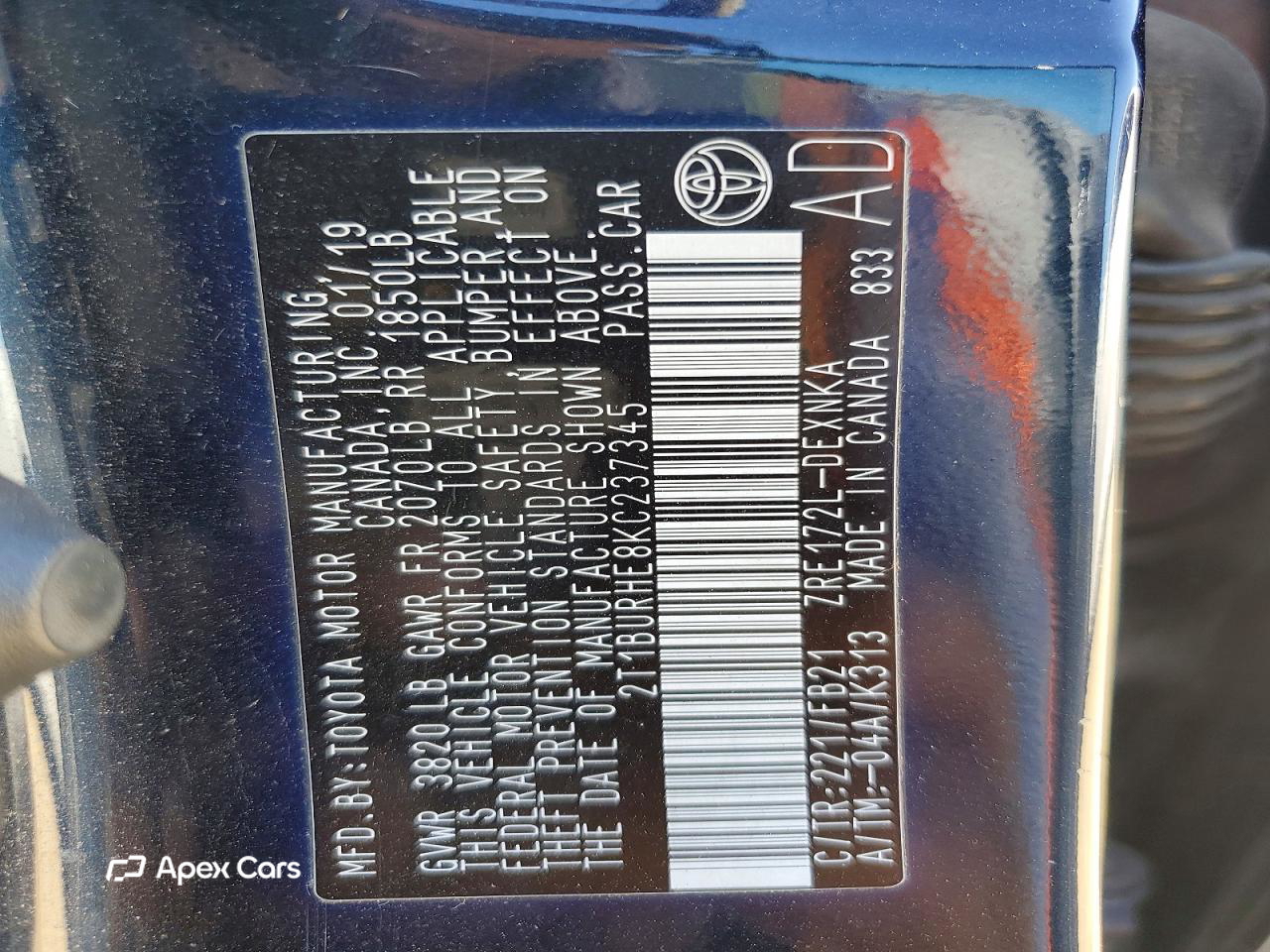 Toyota Corolla 2019