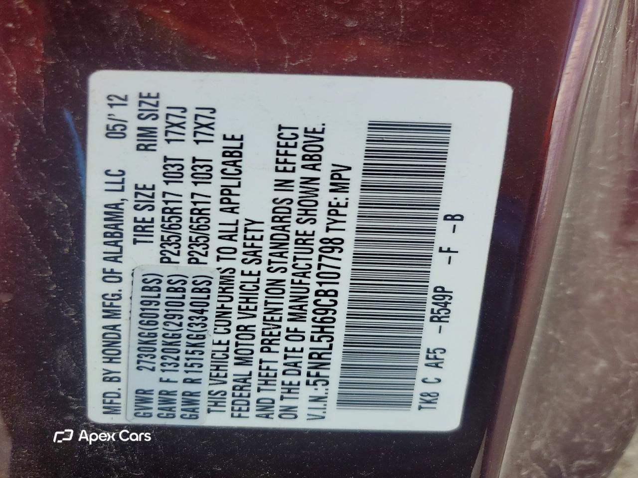 Honda Odyssey 2012