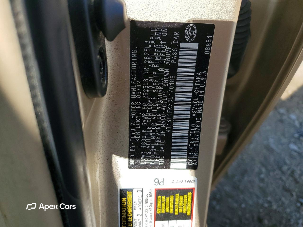 Toyota Camry 2012