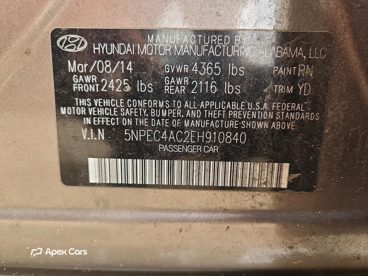 Hyundai Sonata 2014