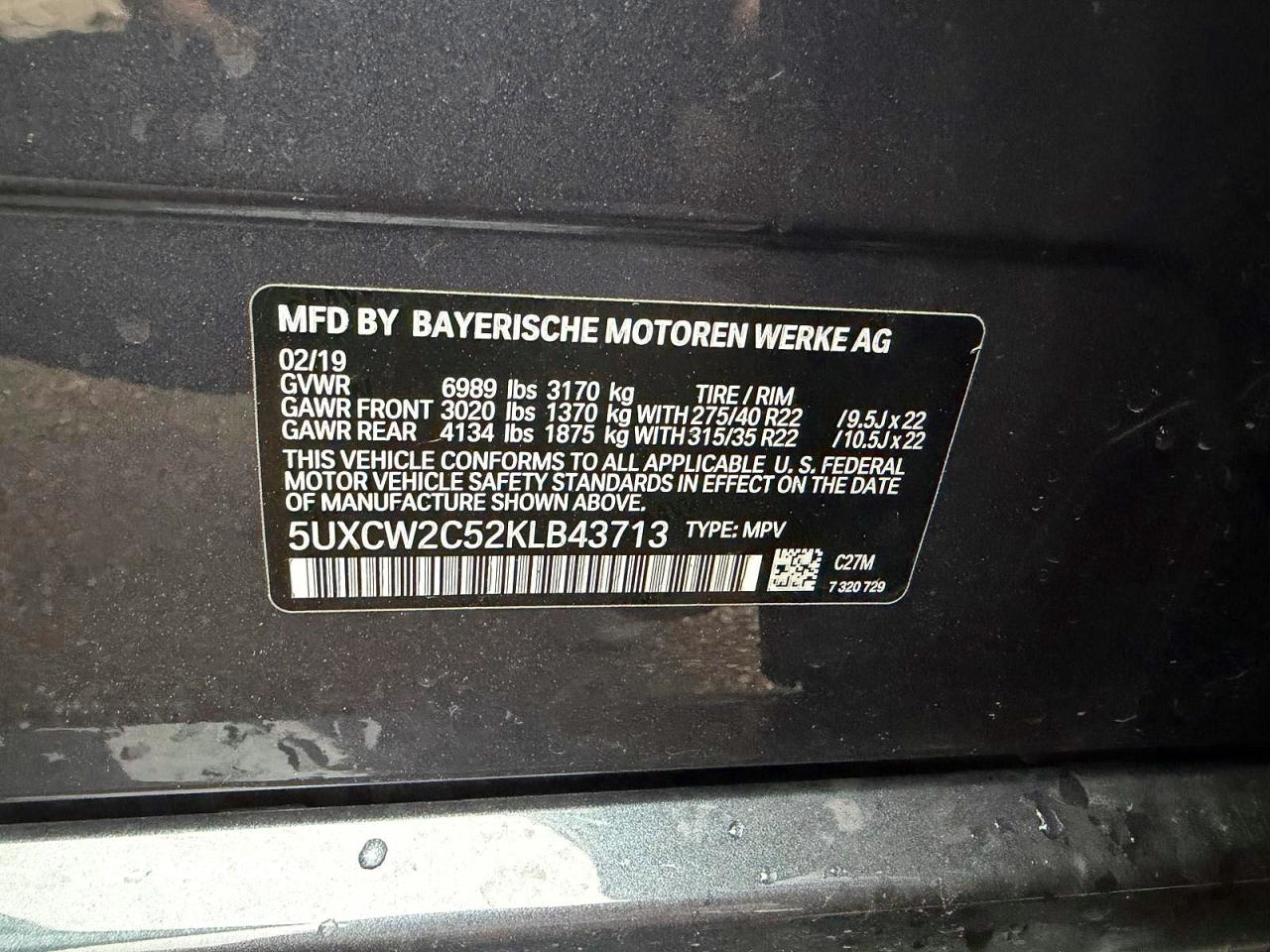 BMW X7 2019
