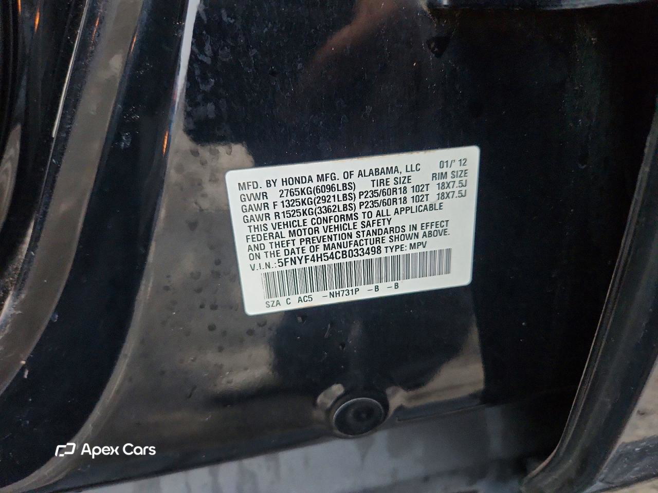Honda Pilot 2012