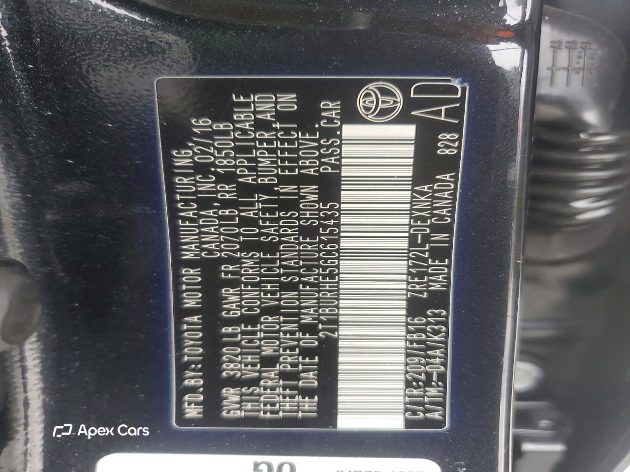 Toyota Corolla 2016