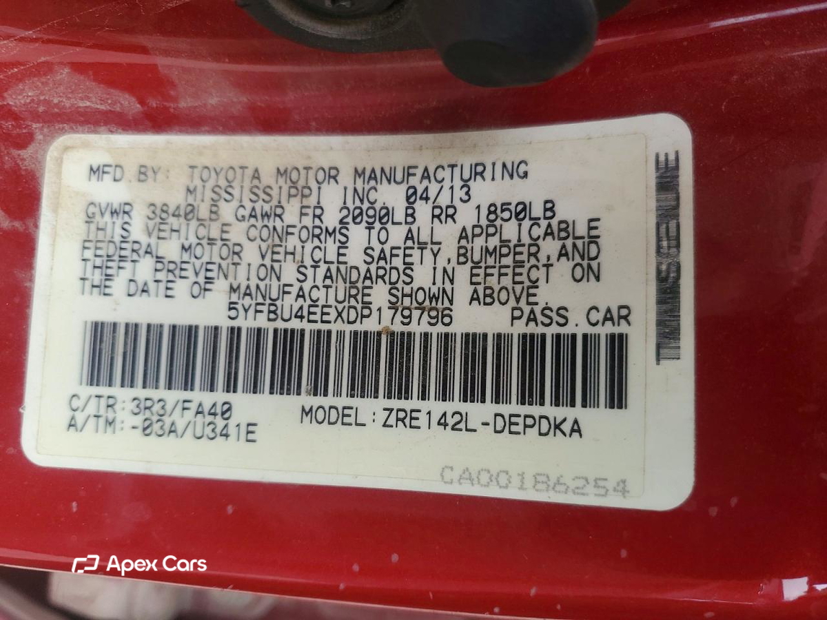 Toyota Corolla 2013