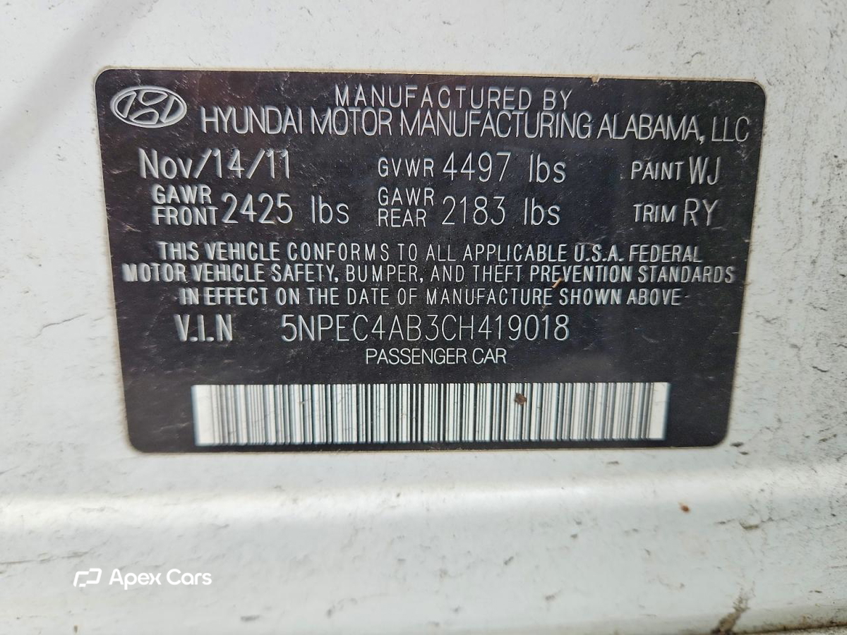 Hyundai Sonata 2012