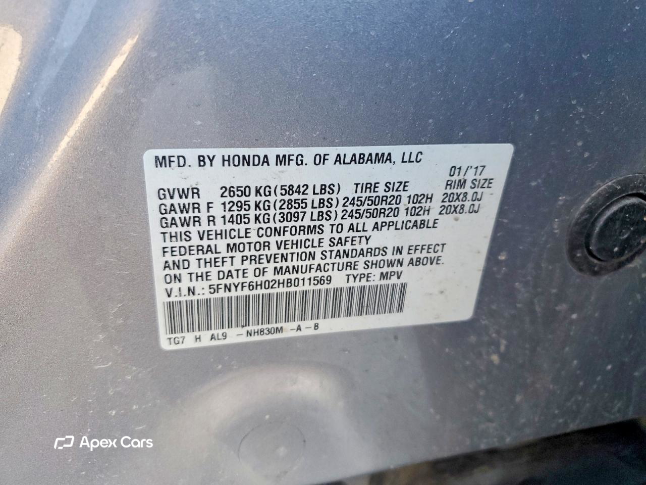 Honda Pilot 2017