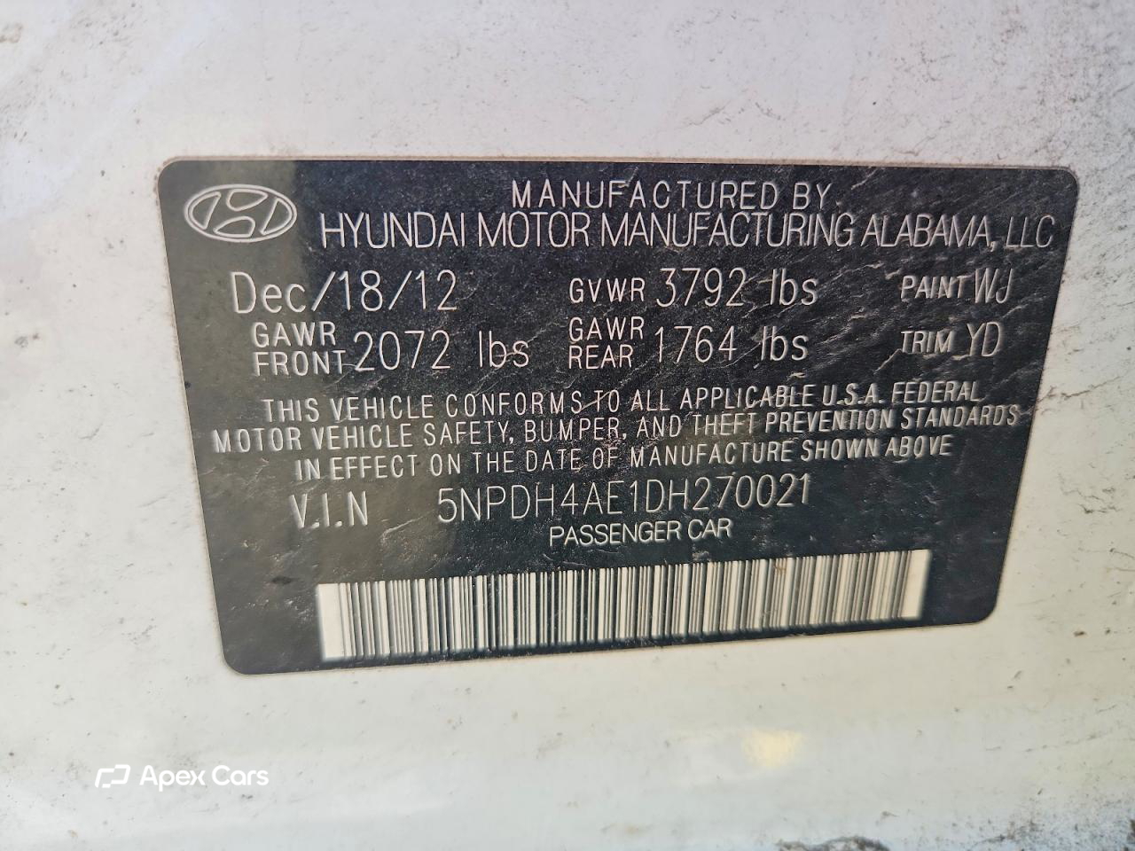 Hyundai Elantra 2013