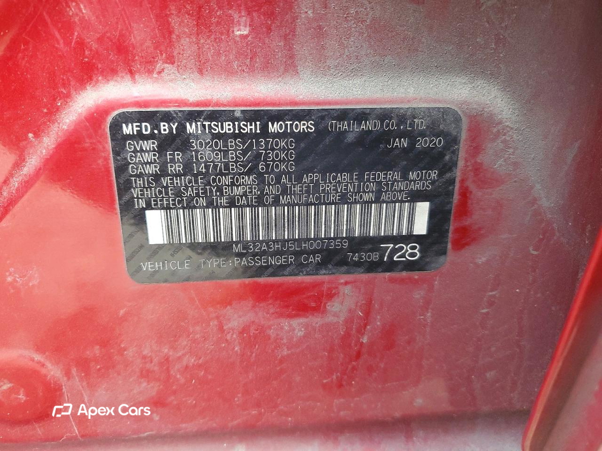 Mitsubishi Mirage 2020
