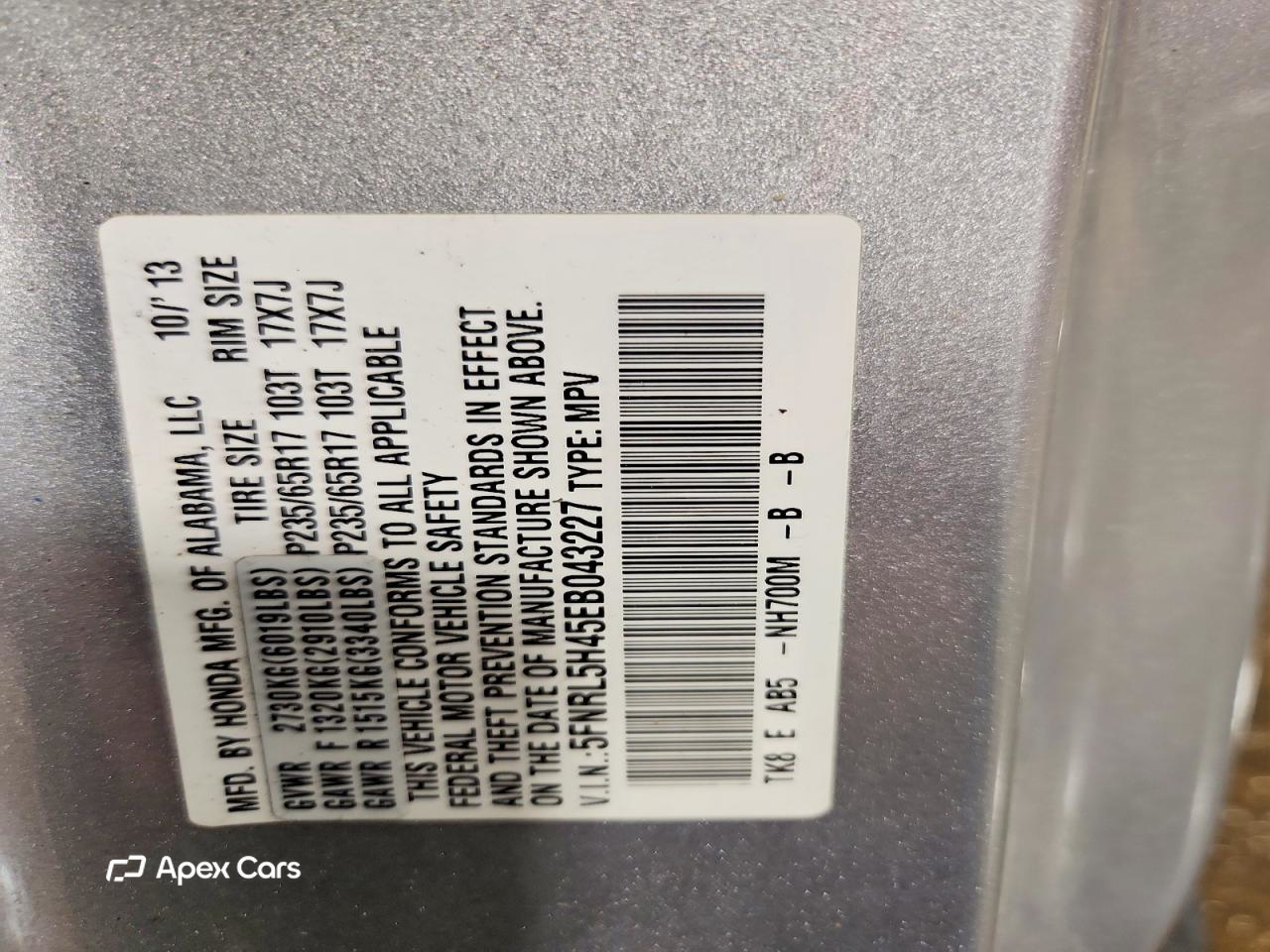 Honda Odyssey 2014