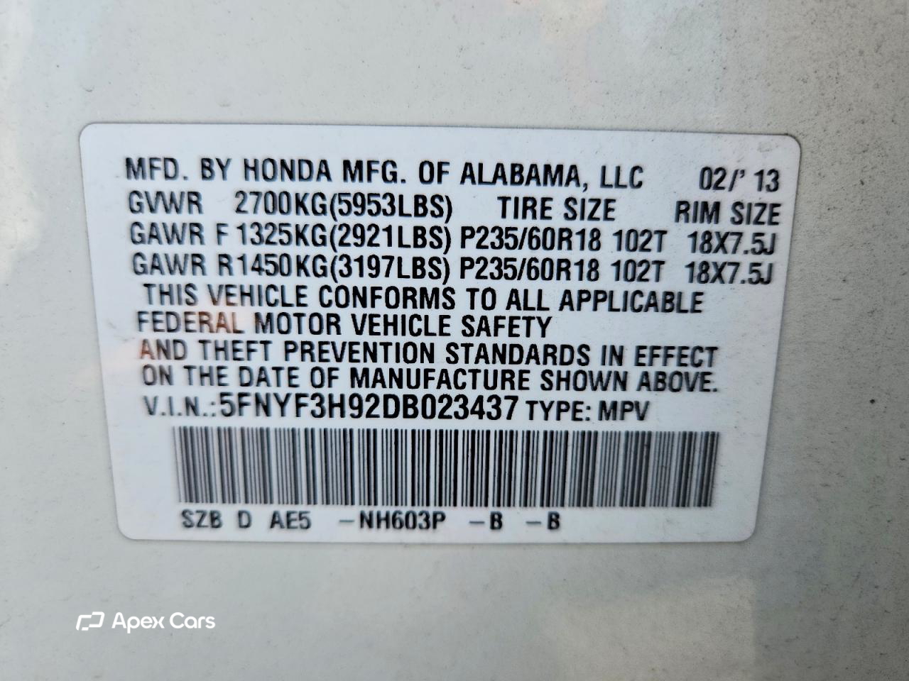 Honda Pilot 2013