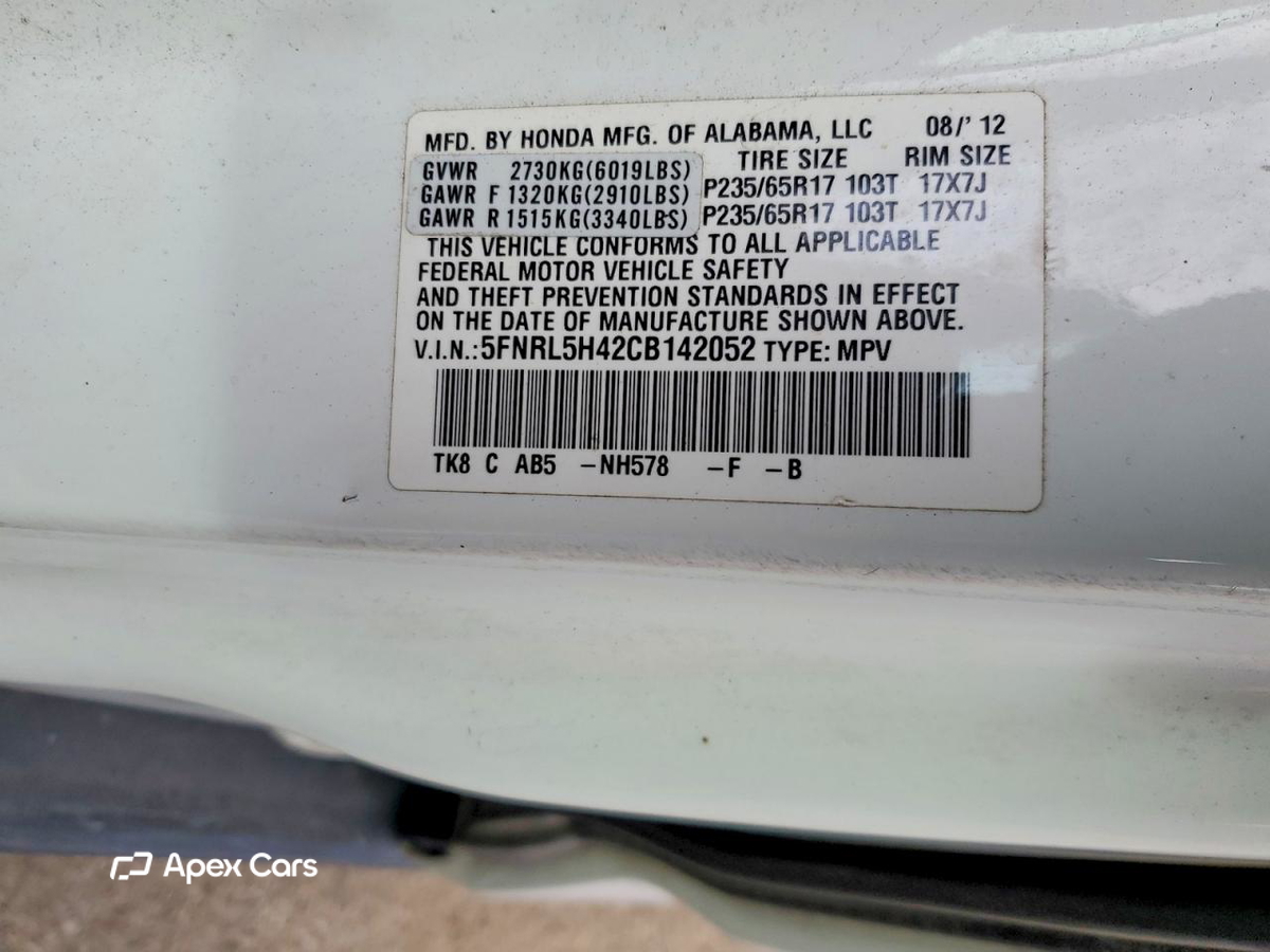 Honda Odyssey 2012