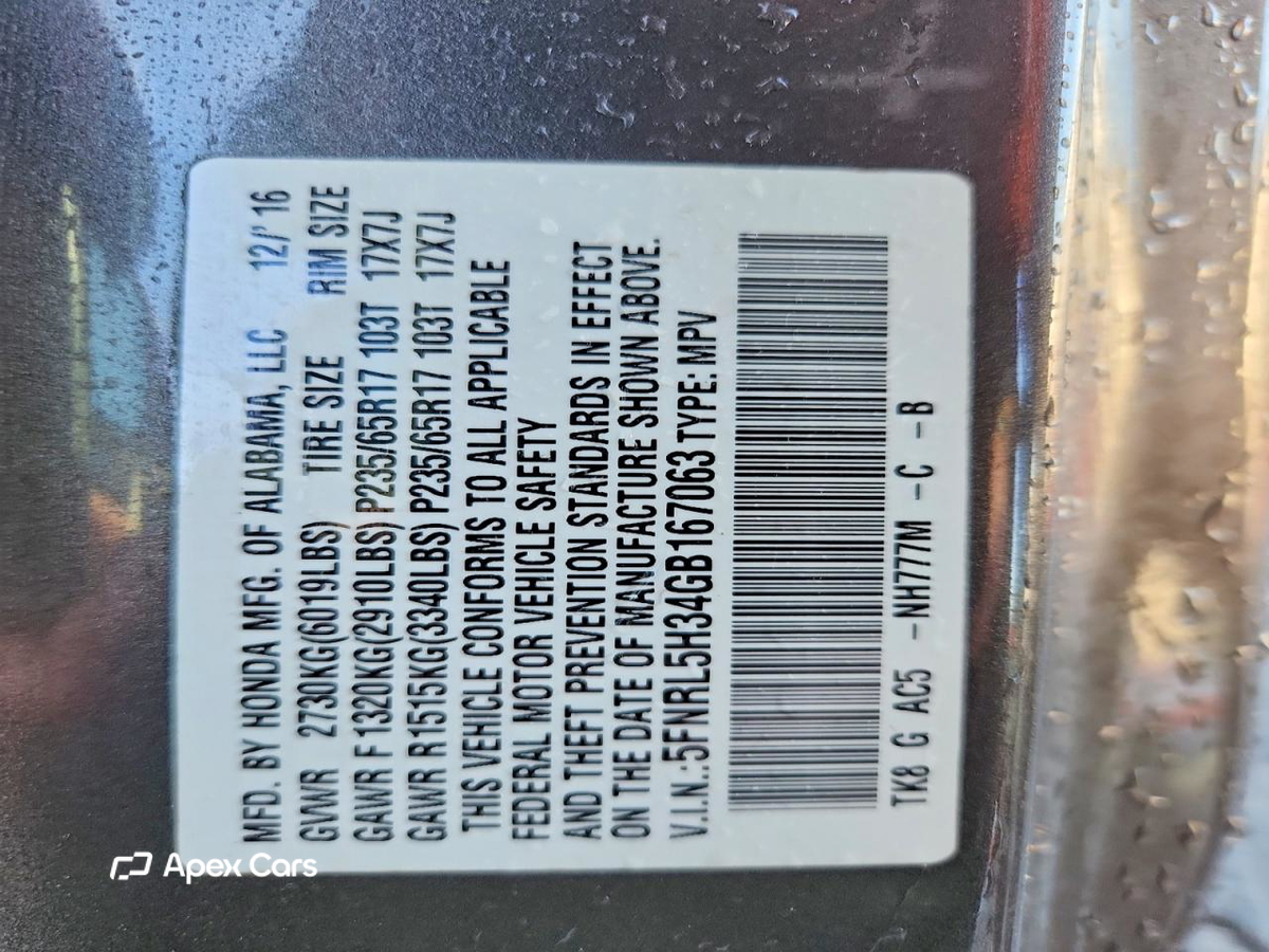 Honda Odyssey 2016