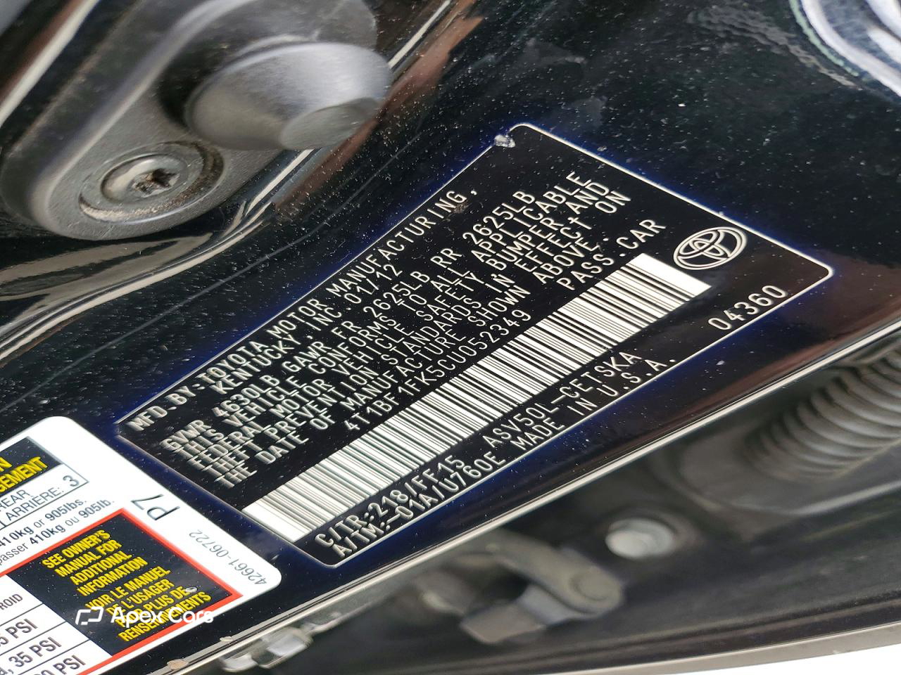 Toyota Camry 2012