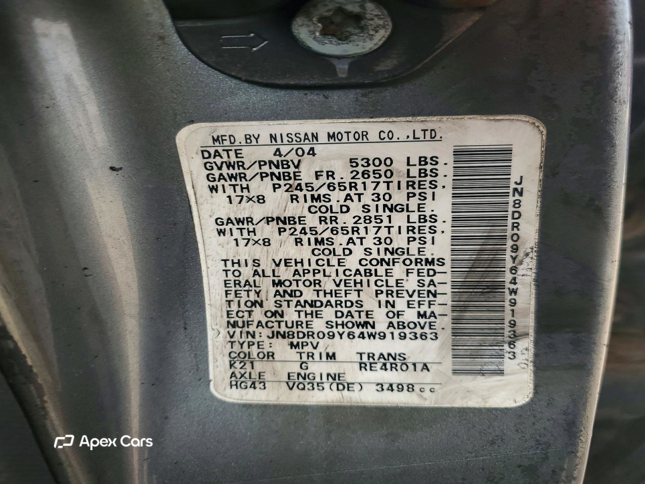 Nissan Pathfinder 2004