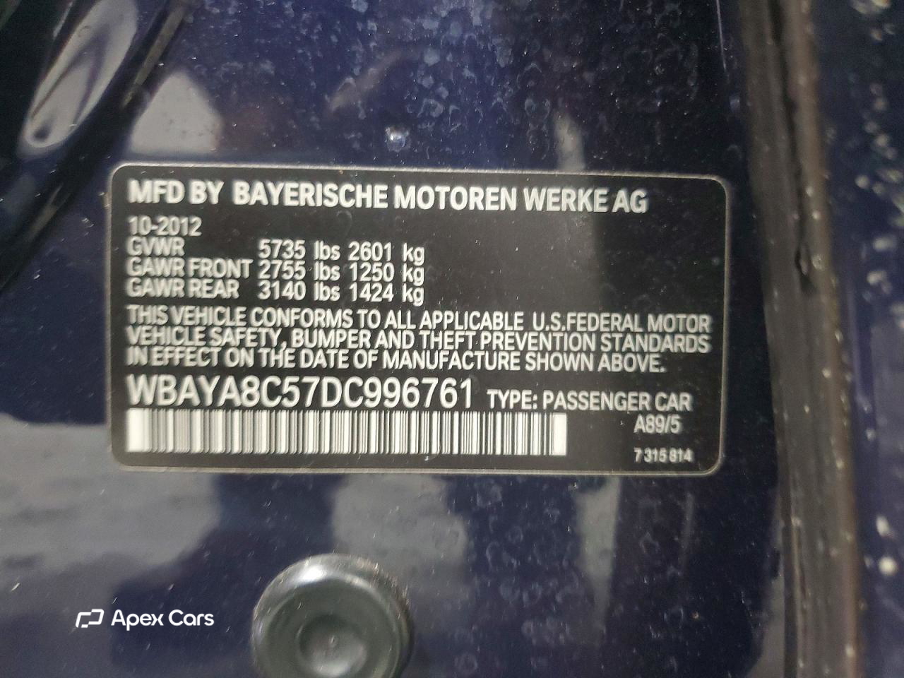 BMW Series 7 2013