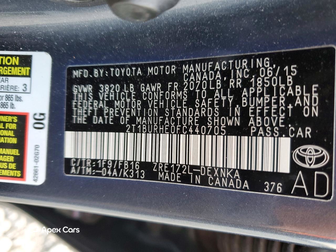 Toyota Corolla 2015