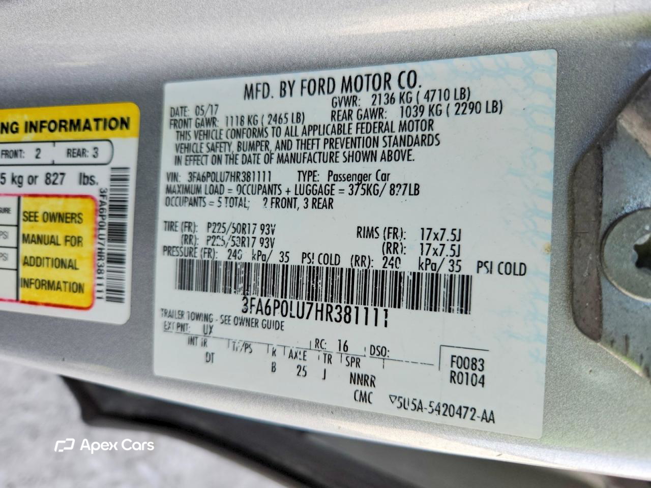 Ford Fusion 2017