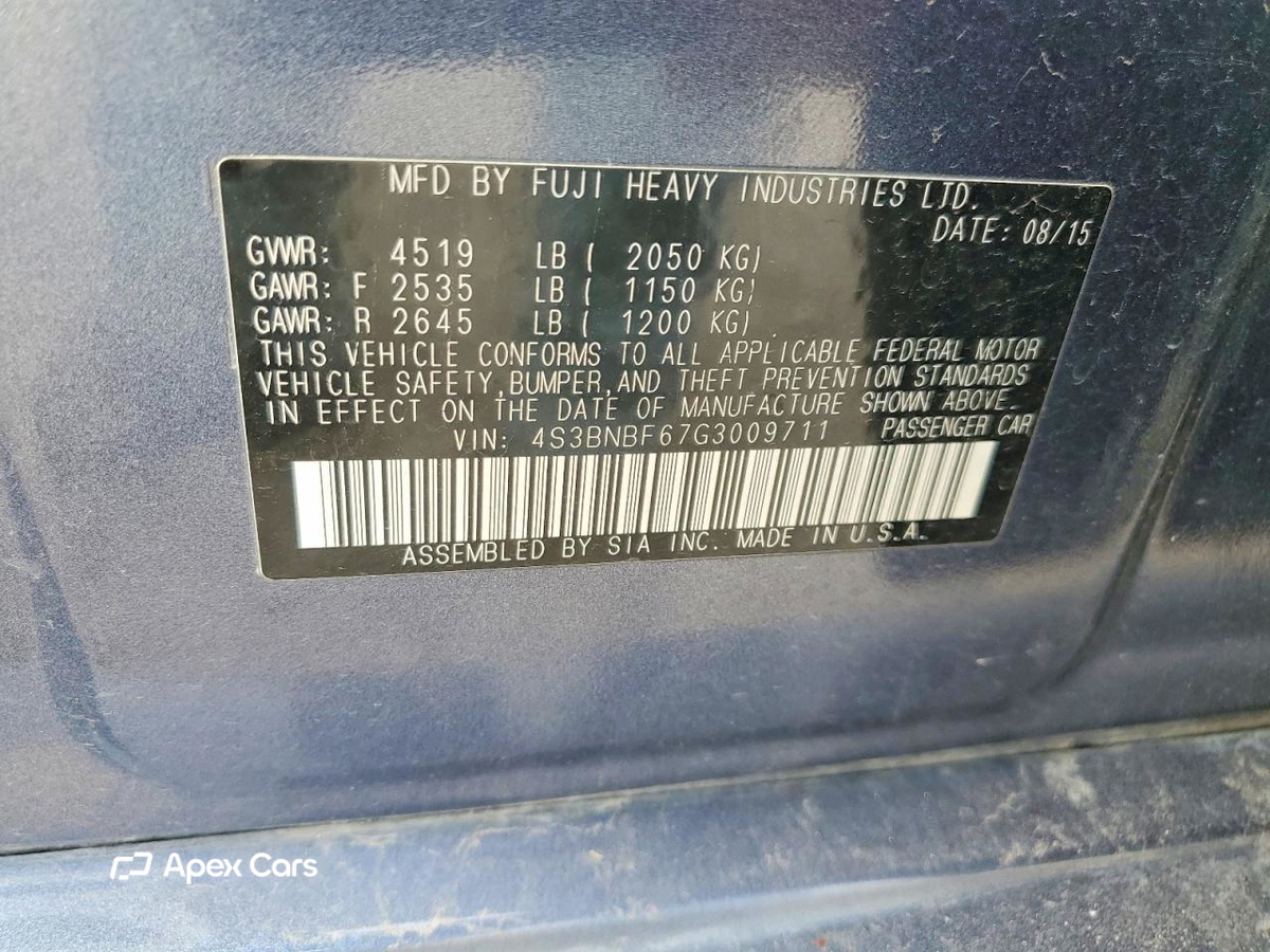 Subaru Legacy 2016