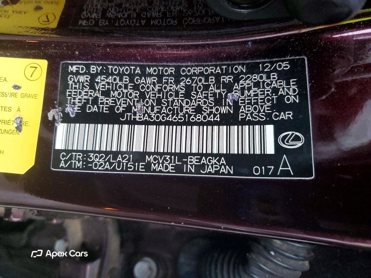 Lexus ES 2006