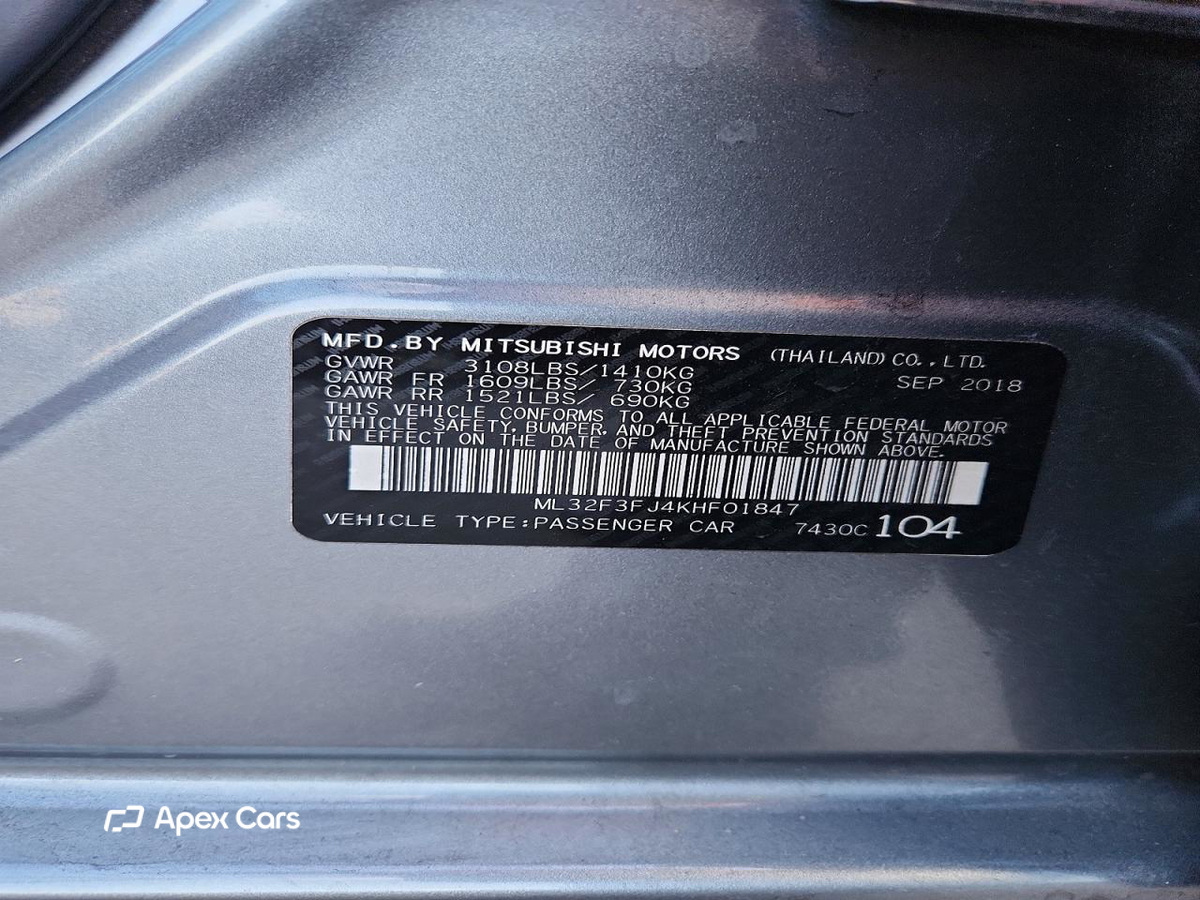 Mitsubishi Mirage 2019