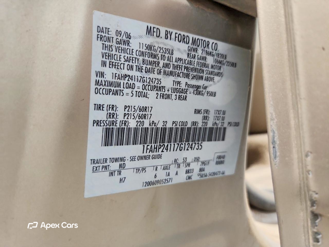 Ford Five Hundred 2007