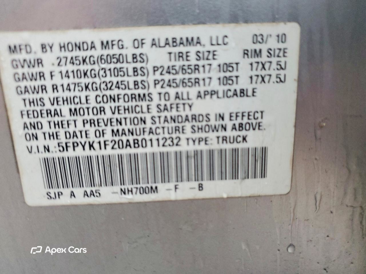 Honda Ridgeline 2010