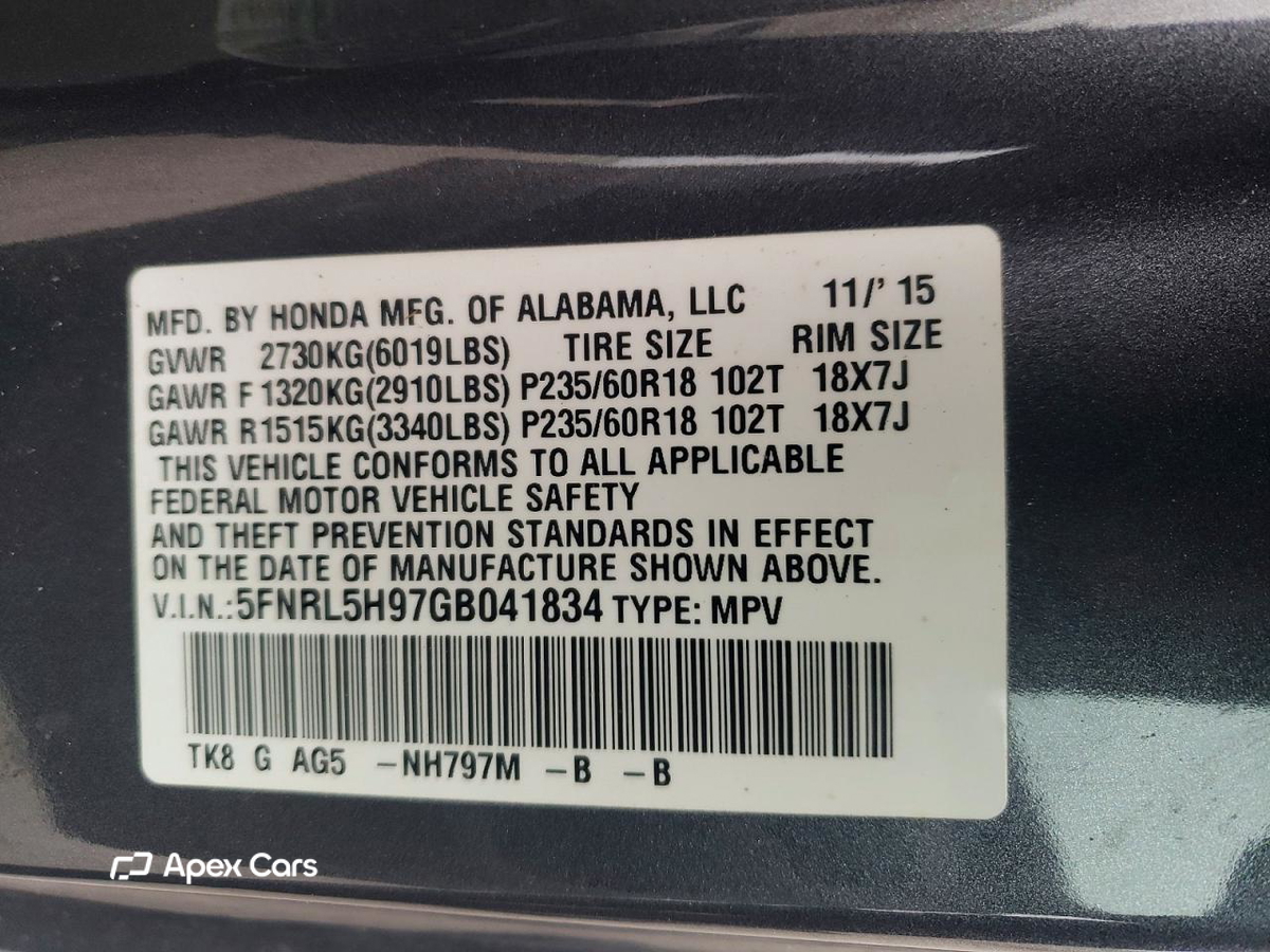 Honda Odyssey 2016