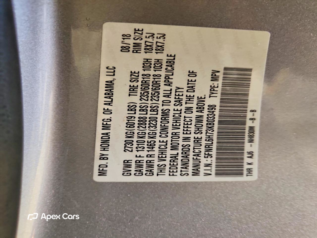 Honda Odyssey 2019