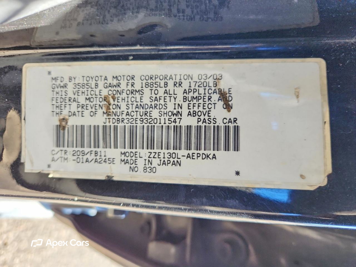 Toyota Corolla 2003