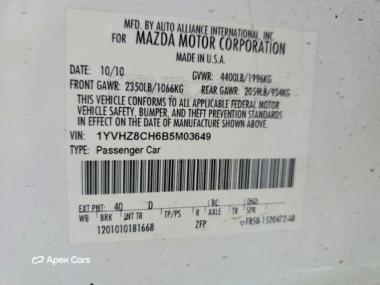 Mazda 6 2011